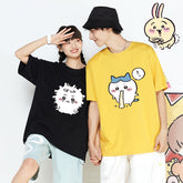 可愛いキャラ ゆるかわ トップス 複雑な気持ち ユニセックス 半袖Tシャツ