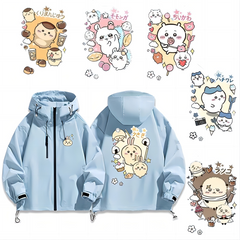 可愛いキャラ ゆるかわ ジャケット 楽しい週末 ユニセックス プリント カジュアル アウター