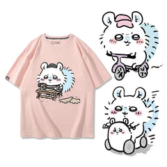 可愛いキャラ ゆるかわ トップス 日常(笑)ユニセックス 半袖Tシャツ