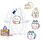 可愛いキャラ ゆるかわ トップス カップ ユニセックス 半袖Tシャツ