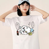 可愛いキャラ ゆるかわ トップス 楽しむ ユニセックス 半袖Tシャツ