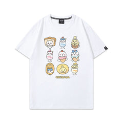 可愛いキャラ ゆるかわ トップス お菓子 ユニセックス 半袖Tシャツ