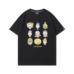 可愛いキャラ ゆるかわ トップス お菓子 ユニセックス 半袖Tシャツ