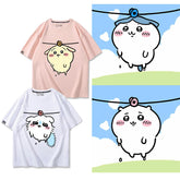 可愛いキャラ ゆるかわ トップス 洗濯 ユニセックス 半袖Tシャツ