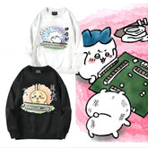 可愛いキャラ ゆるかわ トップス 麻雀対決 ユニセックス 長袖 スウェット