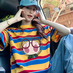 半袖 キュートプリント Tシャツ レディース トップス