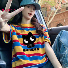 半袖 キュートプリント Tシャツ レディース トップス