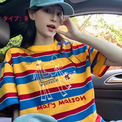 半袖 キュートプリント Tシャツ レディース トップス