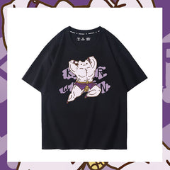 スタンド使い イラスト トップス 筋トレ兄貴 Killer Queen ユニセックス 半袖 Tシャツ