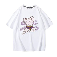 スタンド使い イラスト トップス 筋トレ兄貴 Killer Queen ユニセックス 半袖 Tシャツ