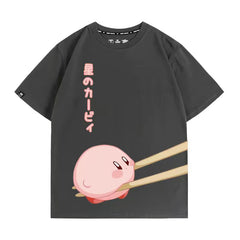 キャラクターシリーズ トップス カービィとはし ユニセックス 半袖Tシャツ