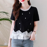 半袖 フリル Tシャツ レディース トップス