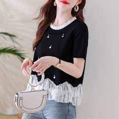 半袖 フリル Tシャツ レディース トップス