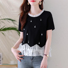 半袖 フリル Tシャツ レディース トップス