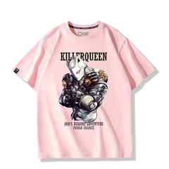 スタンド使い イラスト トップス Killer Queen ユニセックス 半袖 Tシャツ