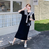 レース セーラー襟 ミックス レディース ワンピース