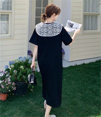 レース セーラー襟 ミックス レディース ワンピース