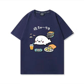 キャラクター 可愛い トップス 週きゅ~7日 ユニセックス 半袖Tシャツ