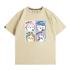 可愛いキャラ ゆるかわ トップス 農民 ユニセックス 半袖Tシャツ