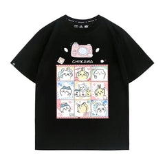 可愛いキャラ ゆるかわ トップス カメラ ユニセックス 半袖Tシャツ