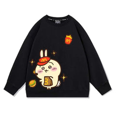 可愛いキャラ ゆるかわ トップス アルバイト生 ユニセックス 長袖 スウェット