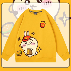 可愛いキャラ ゆるかわ トップス アルバイト生 ユニセックス 長袖 スウェット