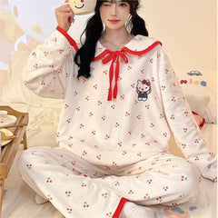可愛いキャラ ゆるかわ 裏起毛 ルームウェア 寝間着 パジャマ レディース セットアップ