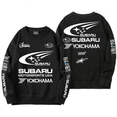 バイカースタイル トップス ラリー仕様デザイン ユニセックス 長袖 スウェット