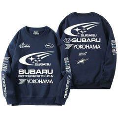 バイカースタイル トップス ラリー仕様デザイン ユニセックス 長袖 スウェット