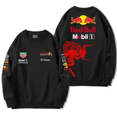 バイカースタイル トップス RED BULL デザイン ユニセックス 長袖 スウェット