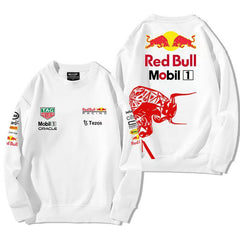 バイカースタイル トップス RED BULL デザイン ユニセックス 長袖 スウェット