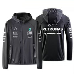 バイカースタイル アウター F1モータースポーツ風 薄手 メンズ バイク用 UVカットジャケット