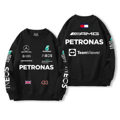 バイカースタイル トップス F1 デザイン ユニセックス 長袖 スウェット