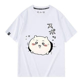 可愛いキャラ ゆるかわ トップス 興奮した気持ち ユニセックス 半袖Tシャツ