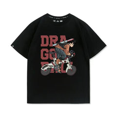キャラクター トップス 自転車に乗る ユニセックス 半袖Tシャツ