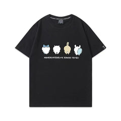 可愛いキャラ ゆるかわ トップス 可愛い後ろ姿 ユニセックス 半袖Tシャツ