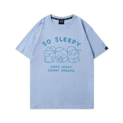 可愛いキャラ ゆるかわ トップス GOOD NIGHT ユニセックス 半袖Tシャツ