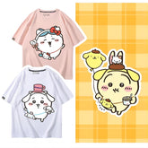 可愛いキャラ ゆるかわ トップス 可愛いショルダーバッグ ユニセックス 半袖Tシャツ