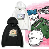 可愛いキャラ ゆるかわ トップス 麻雀対決 ユニセックス 長袖 パーカー