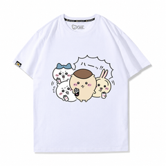 可愛いキャラ ゆるかわ トップス ハーッ!! ユニセックス 半袖Tシャツ