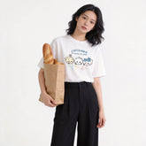 可愛いキャラ ゆるかわ トップス 絵を描く ユニセックス 半袖Tシャツ