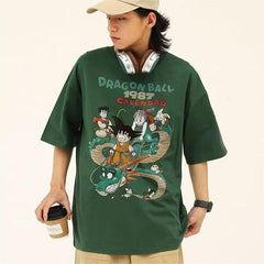 キャラクター トップス DRAGON ユニセックス 半袖Tシャツ