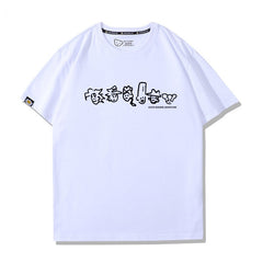 スタンド使い イラスト トップス ラインアート風キャラ ユニセックス 半袖 Tシャツ