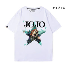 スタンド使い イラスト トップス 星柄グラフィック ユニセックス 半袖 Tシャツ