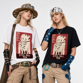 スタンド使い イラスト トップス ジョニー モチーフプリント ユニセックス 半袖Tシャツ