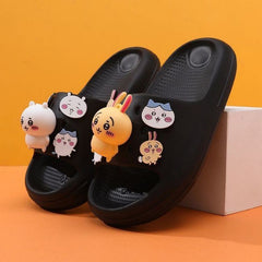 可愛いキャラ ゆるかわ シューズ キャラコラボ 滑り止め付き 防臭 静音設計 レディース 夏サンダル