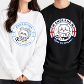 【薄手・裏起毛から選べる】可愛いキャラ ゆるかわ トップス サッカーチーム ユニセックス 長袖 スウェット
