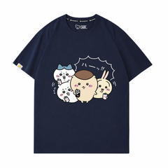 可愛いキャラ ゆるかわ トップス ハーッ!! ユニセックス 半袖Tシャツ