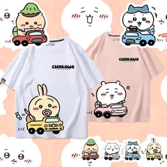 可愛いキャラ ゆるかわ トップス 初心者ドライバー ユニセックス 半袖Tシャツ