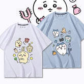 可愛いキャラ ゆるかわトップス 笑える日常 ユニセックス 半袖Tシャツ